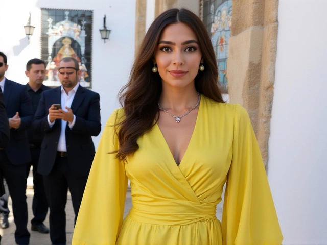Rocío Crusset deslumbra con su vestido amarillo en la boda de Alberto Herrera